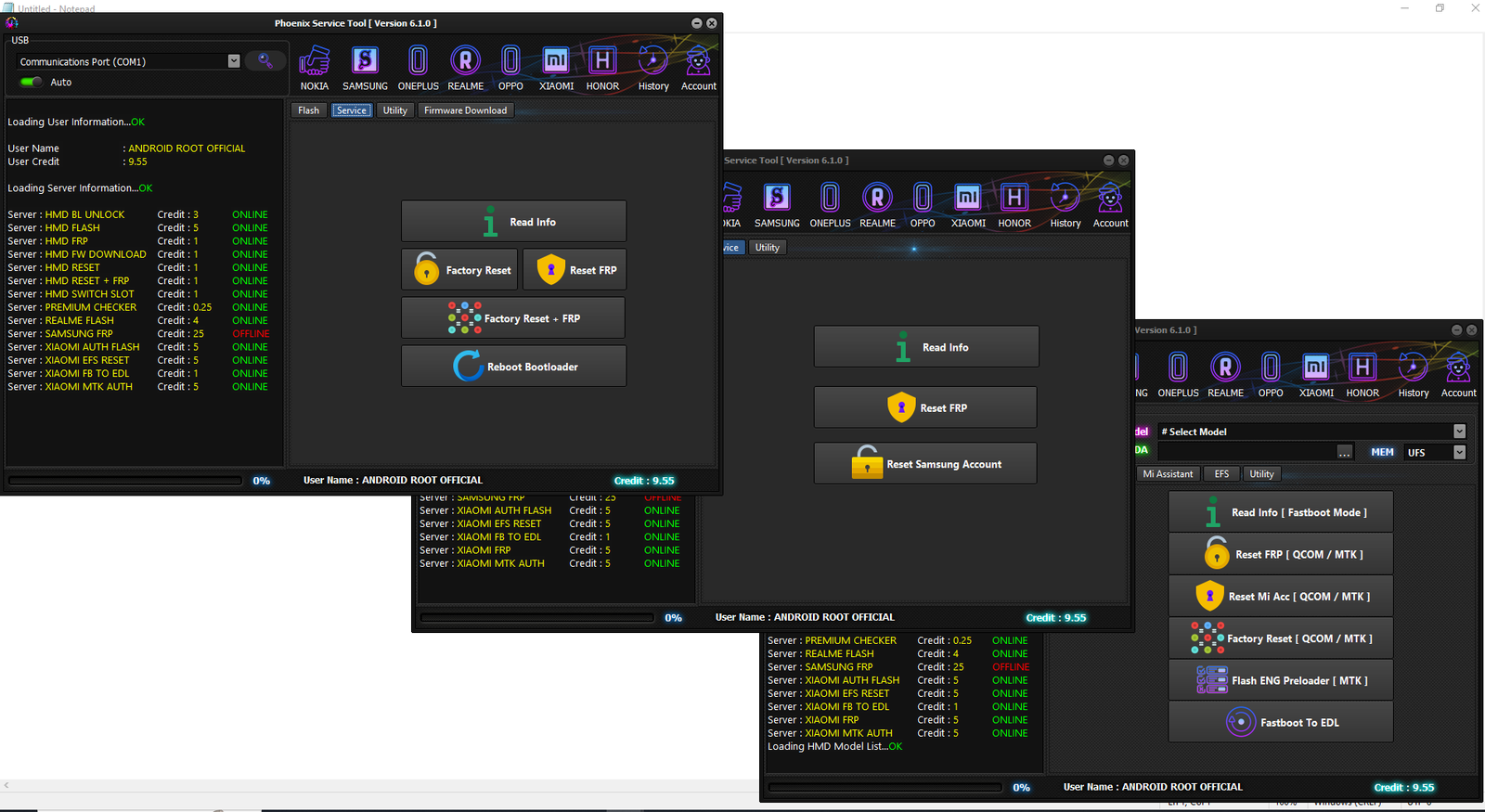 Phoenix Service Tool